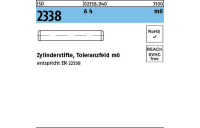 ISO 2338 A 4 m6 Zylinderstifte, Toleranzfeld m6 - Abmessung: 12 m6 x 40, Inhalt: 50 Stück
