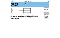 ISO 2342 A 1 Schaftschrauben mit Kegelkuppe und Schlitz - Abmessung: M 4 x 8, Inhalt: 100 Stück