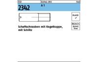ISO 2342 A 1 Schaftschrauben mit Kegelkuppe und Schlitz - Abmessung: M 10 x 20, Inhalt: 100 Stück