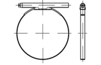 DIN 3017 A 4 (W5) Form A Schlauchschellen, mit Schneckenantrieb - Abmessung: 12- 22/ 9 C7, Inhalt: 100 Stück