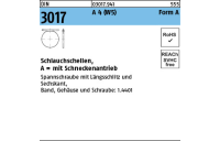 DIN 3017 A 4 (W5) Form A Schlauchschellen, mit Schneckenantrieb - Abmessung: 25- 40/ 9 C7, Inhalt: 100 Stück