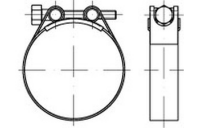 DIN 3017 1.4016 (W2) Form C1 Schlauchschellen, mit Rundbolzen, einteilig - Abmessung: 97-104/25, Inhalt: 25 Stück