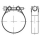 DIN 3017 1.4016 (W2) Form C1 Schlauchschellen, mit Rundbolzen, einteilig - Abmessung: 187-200/30, Inhalt: 10 Stück
