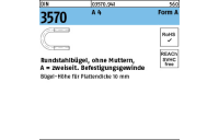 DIN 3570 A 4 Form A Rundstahlbügel, ohne Muttern, zweiseitiges Befestigungs-Gewinde - Abmessung: A 46 / NW 32, Inhalt: 10 Stück