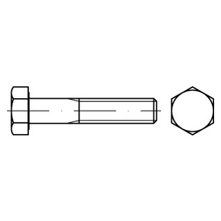 ISO 4014 A 2 - 70 Sechskantschrauben mit Schaft - Abmessung: M 10 x 90, Inhalt: 50 Stück