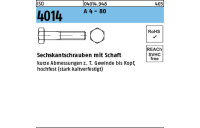 ISO 4014 A 4 - 80 Sechskantschrauben mit Schaft - Abmessung: M 14 x 60, Inhalt: 50 Stück