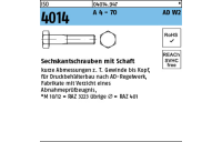 ISO 4014 A 4 - 70 AD W2 Sechskantschrauben mit Schaft - Abmessung: M 20 x 170, Inhalt: 10 Stück