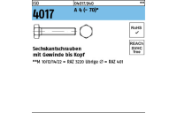 ISO 4017 A 4 - 70 Sechskantschrauben mit Gewinde bis Kopf - Abmessung: M 6 x 60, Inhalt: 100 Stück
