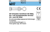 ISO 4017 Mu A 4 SB SB-Schrauben-Garnituren EN 15048, mit Sechskantmutter ISO 4032 - Abmessung: M 16 x 45, Inhalt: 50 Stück