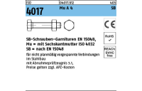 ISO 4017 Mu A 4 SB SB-Schrauben-Garnituren EN 15048, mit Sechskantmutter ISO 4032 - Abmessung: M 20 x 50, Inhalt: 25 Stück