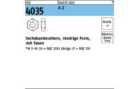 ISO 4035 A 2 Niedrige Sechskantmuttern mit Fasen - Abmessung: M 2, Inhalt: 100 Stück