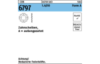 ~DIN 6797 1.4310 Form A Zahnscheiben, außengezahnt - Abmessung: A 6,4, Inhalt: 1000 Stück