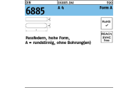 DIN 6885 A 4 Form A Passfedern, hohe Form, rundstirnig ohne Bohrung(en) - Abmessung: A 4 x 4 x 18, Inhalt: 100 Stück