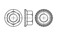 ~DIN 6923 A 4 Sperrzahn Sechskantmuttern mit Flansch und Sperrverzahnung - Abmessung: M 4, Inhalt: 500 Stück