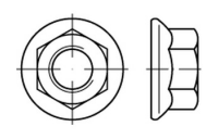 DIN 6923 A 4 Sechskantmuttern mit Flansch - Abmessung: M 10, Inhalt: 500 Stück