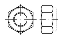 ~ISO 7040 A 2 Sechskantmuttern mit Klemmteil, mit nichtmetallischem Einsatz, hohe Form - Abmessung: M 5, Inhalt: 1000 Stück