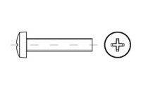 ISO 7045 A 2 H Linsenschrauben mit Phillips-Kreuzschlitz H - Abmessung: M 2 x 4 -H, Inhalt: 200 Stück