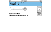 ISO 7046-2 A 2 H Senkschrauben mit Phillips-Kreuzschlitz H - Abmessung: M 1,6 x 3 -H, Inhalt: 2000 Stück