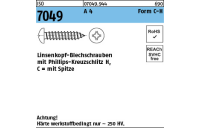 ISO 7049 A 4 Form C-H Linsenkopf-Blechschrauben mit Spitze, mit Phillips-Kreuzschlitz H - Abmessung: C 2,2 x 16 -H, Inhalt: 1000 Stück