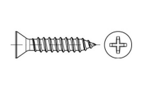 ISO 7050 A 2 Form C-H Senk-Blechschrauben mit Spitze, mit Phillips-Kreuzschlitz H - Abmessung: 2,2 x 6,5-C-H, Inhalt: 1000 Stück