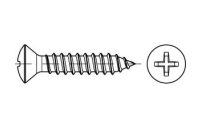 ISO 7051 A 2 Form C-H Linsensenk-Blechschrauben mit Spitze, mit Phillips-Kreuzschlitz H - Abmessung: 2,9 x 9,5-C-H, Inhalt: 1000 Stück