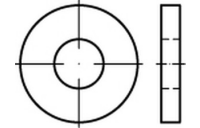 DIN 7349 A 2 100 HV Scheiben für Schrauben mit schweren Spannstiften - Abmessung: 21 x44 x 8, Inhalt: 25 Stück