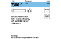 ~ISO 7380-1 A 2 ISR Flachkopfschrauben mit Innensechsrund - Abmessung: M 3 x 4 -T10, Inhalt: 500 Stück