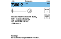 ~ISO 7380-2 A 2 ISR Flachkopfschrauben mit Innensechsrund und Bund - Abmessung: M 3 x 5 -T10, Inhalt: 500 Stück