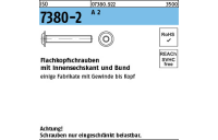 ISO 7380-2 A 2 Flachkopfschrauben mit Innensechskant und Bund - Abmessung: M 3 x 10, Inhalt: 500 Stück