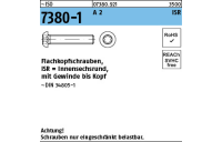 ~ISO 7380-1 A 2 ISR Flachkopfschrauben mit Innensechsrund - Abmessung: M 8 x 30 -T40, Inhalt: 200 Stück