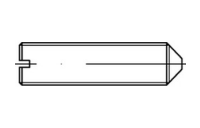 ISO 7434 A 1 Gewindestifte mit Spitze und Schlitz - Abmessung: M 3 x 8, Inhalt: 50 Stück