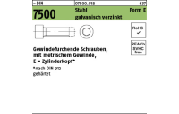 ~DIN 7500 Stahl Form E galvanisch verzinkt Gewindefurchende Schrauben, ISK, metr. Gewinde, Zylinderkopf - Abmessung: E M 4 x 6, Inhalt: 2000 Stück