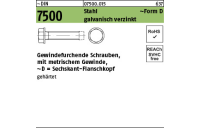 ~DIN 7500 Stahl ~Form D galvanisch verzinkt Gewindefurchende Schrauben, metr. Gewinde, Sechskant-Flanschkopf - Abmessung: DM 6 x 30, Inhalt: 1000 Stück