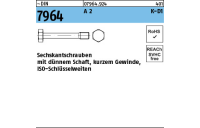 ~DIN 7964 A 2 K-D1 Sechskantschrauben mit dünnem Schaft, kurzem Gew., Schlüsselweiten nach ISO - Abmessung: M 10x 35/12,5, Inhalt: 50 Stück