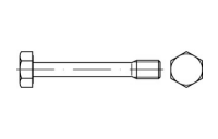 ~DIN 7964 A 2 K-D1 Sechskantschrauben mit dünnem Schaft, kurzem Gew., Schlüsselweiten nach ISO - Abmessung: M 10x 35/12,5, Inhalt: 50 Stück