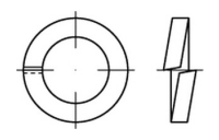 ~DIN 7980 A 4 Federringe für Zylinderschrauben - Abmessung: 20, Inhalt: 50 Stück
