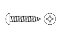 DIN 7981 A 4 Form C-H Linsen-Blechschrauben mit Spitze, mit Phillips-Kreuzschlitz H - Abmessung: C 5,5 x 45 -H, Inhalt: 250 Stück