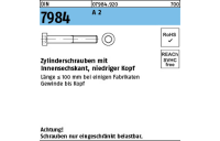 DIN 7984 A 2 Zylinderschrauben mit Innensechskant, niedriger Kopf - Abmessung: M 3 x 8, Inhalt: 200 Stück