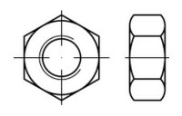 ISO 8673 A 2 Sechskantmuttern, ISO-Typ 1, mit metrischem Feingewinde - Abmessung: M 8 x 1, Inhalt: 100 Stück