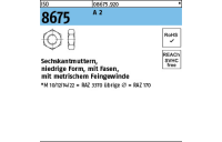 ISO 8675 A 2 Niedrige Sechskantmuttern mit Fasen und metrischem Feingewinde - Abmessung: M 8 x 1, Inhalt: 100 Stück