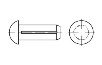 ISO 8746 1.4303 (A 2) Form A Halbrundkerbnägel, mit Fase - Abmessung: 1,4 x 6, Inhalt: 100 Stück