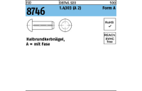 ISO 8746 1.4303 (A 2) Form A Halbrundkerbnägel, mit Fase - Abmessung: 2 x 5, Inhalt: 100 Stück