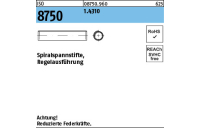 ISO 8750 1.4310 Spiralspannstifte, Regelausführung - Abmessung: 6 x 12, Inhalt: 500 Stück