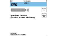 ISO 8752 1.4310 Spannstifte (-hülsen), geschlitzt, schwere Ausführung - Abmessung: 3,5 x 32, Inhalt: 100 Stück