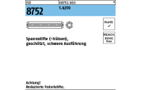 ISO 8752 1.4310 Spannstifte (-hülsen), geschlitzt, schwere Ausführung - Abmessung: 10 x 80, Inhalt: 10 Stück