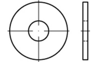 DIN 9021 A 4 Scheiben, Außen Ø ~3 x Schrauben Ø, Produktklasse C - Abmessung: 3,2 x 9 x0,8, Inhalt: 100 Stück