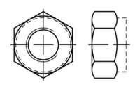 ~ISO 10511 A 2 Sechskantmuttern mit Klemmteil, mit nichtmetallischem Einsatz, niedrige Form - Abmessung: M 14, Inhalt: 250 Stück