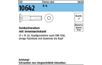 ISO 10642 A 4 Senkschrauben mit Innensechskant - Abmessung: M 4 x 6, Inhalt: 100 Stück