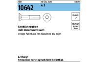 ISO 10642 A 2 Senkschrauben mit Innensechskant - Abmessung: M 4 x 8, Inhalt: 500 Stück