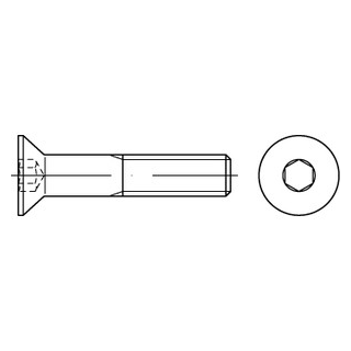 ISO 10642 A 4 Senkschrauben mit Innensechskant - Abmessung: M 4 x 50, Inhalt: 100 Stück